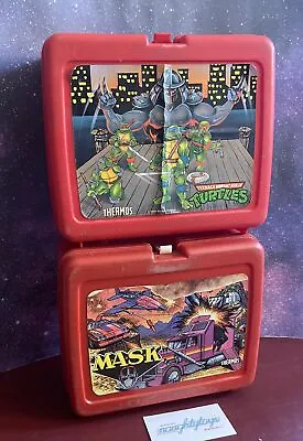 Vtg 80s 90s MASK Teenage Mutant Ninja Turtles Lunch Box Lot TMNT M.A.S.K *AS IS* • $15.99