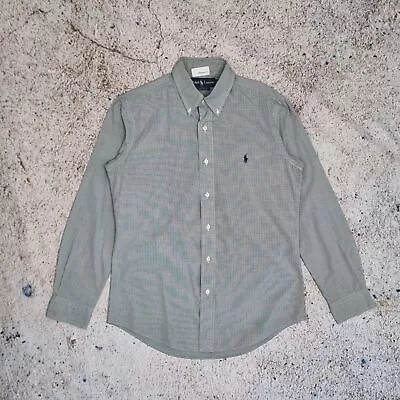 Ralph Lauren OXFORD SHIRT CUSTOM WIMBLEDON COLOURS - Green - Size 15 32/33 • £24.99