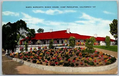 Camp Pendleton California 1940s WWII Postcard Santa Margarita Ranch House • $4.35