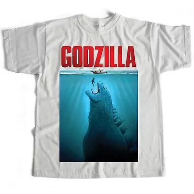 £4.95 • Buy Godzilla Jaws Chinese Japanese Horror Sci Fi Manga Film Movie Karate T Shirt