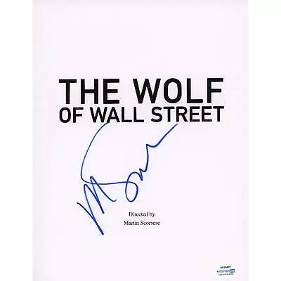 Martin Scorsese Signed Movie Script Cover Wolf Of Wall Street Autographed ACOA 3 • $499.99