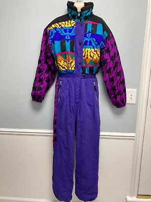 $79.99 • Buy Vtg Obermeyer Ski Suit One Piece Snowsuit REVERSIBLE Snow Bib Vintage Ladies 12
