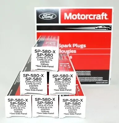 6PCS Genuine OEM Motorcraft SP534 SP580 SP580X Iridium Spark Plug CYFS12YT4X • $29.99