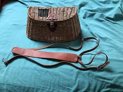Wicker Creel With Harness And Strap-Cabela's-New Old Stock-Nice • $70