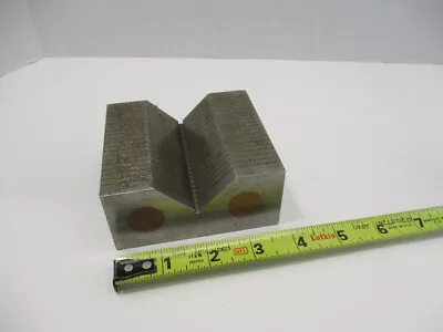 MAGNETIC Transfer Vee Block V Block 3-5/8  Long X 3-7/8  Wide X 1-3/4  Tall VG • $68.97