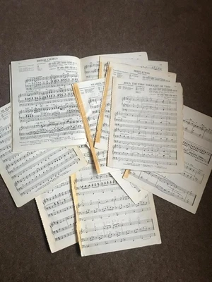 £3.50 • Buy Vintage Organ Music, Loose Pages For Paper Craft, Decoupage, Upcycling
