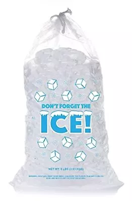 Plastic Ice Bags 8 Lb With Draw String - Pack Of 50 • $19.61