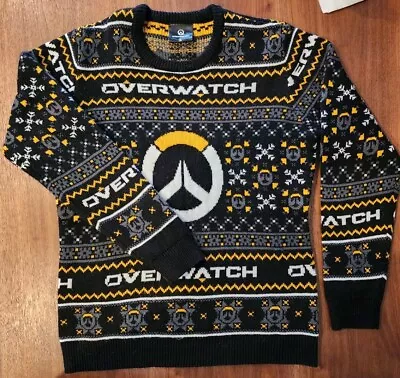 Overwatch Holiday Sweater Blizzard ThinkGeek Mens XL Long Sleeve Used • $10.99