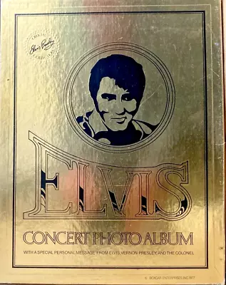 KING ELVIS Presley Concert Photo Album 1977 By Boxcar Enterprises In Gold Box • $27.49