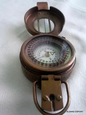 Brass Antique British Prismatic Military Vintage WW2 Mark II Pocket Compass Gift • $26.39