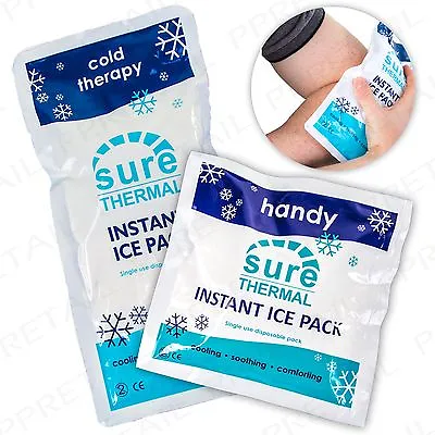 SMALL-LARGE INSTANT ICE PACKS KIT Bump/Bruise Sprain/Pain Injury Cold FIRST AID • £5