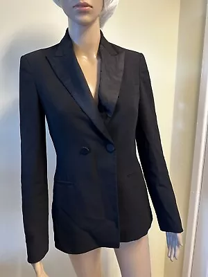 Womens Zara Blazer Tux Satin Lapels Size EU XS UK 4 BNWOT Free Post • £18