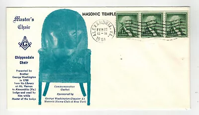 1958 Alexandria Virginia Masonic Temple George Washington Chippendale Chair • $2.99