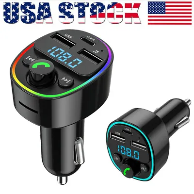 Bluetooth Car FM Transmitter MP3 Player Hands Free Radio Adapter Kit USB Charger • $9.35