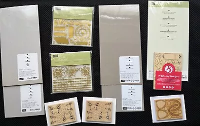 11 Pkg NEW Stampin Up  Elements Gold Vinyl Stickers Glassine Chalkboard  Washi • $39.99