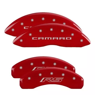 MGP Brake Caliper Covers Front & Rear Set Fits10-15 Chevrolet Camaro 14036SCA5RD • $299