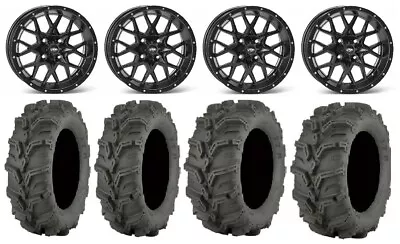 ITP Hurricane 14  Wheels Black 27  Mud Lite XTR Tires Kawasaki Brute Force IRS • $1399.80