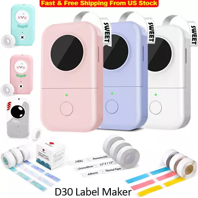 Phomemo Label Makers For Small Business D30 Label Maker Machine With 12mm Tape • $27.99