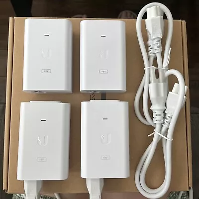 Lot Of 4 Ubiquiti Switching Gigabit PoE Injector + Power Cord (NEW) 48V • $30