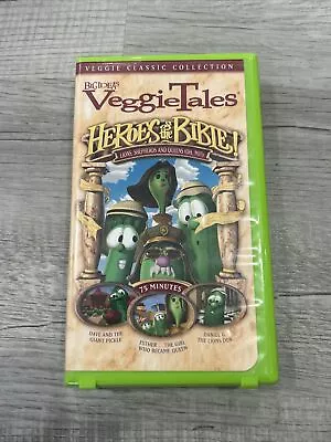 VeggieTales Heroes Of The Bible VHS 2002 Clamshell Lions Shepherds Queens Movie • $6.99