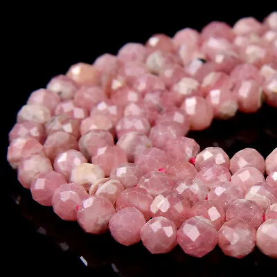 Natural Argentina Rhodochrosite Grd AAA Micro Faceted Round 2MM 4MM Beads (P64) • $12.99