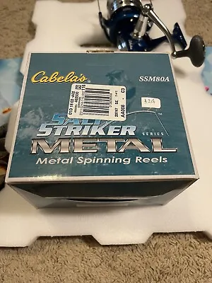 Cabela’s SALT STRIKER Surf/Offshore Metal Spinning Reel SSM80A - 10 Bearing • $125