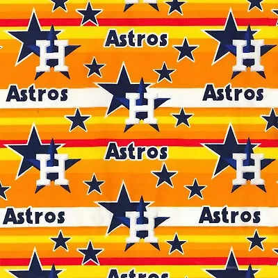 Sale Mlb Houston Astros Baseball Retro Throw Back 100% Cotton Fabric Bthy • $5.99