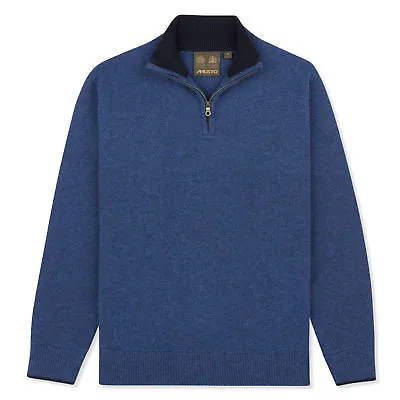 Mens Musto Zip Neck Sweater/Jumper - All Sizes - New • £100