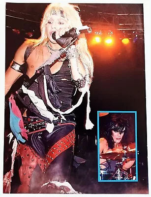 Motley Crue Vince Neil/tommy Lee Live~orig 1985 Poster~theater Of Pain Era Pinup • $14.99