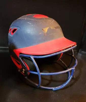 Boombah Baseball Softball Batting Helmet Navy Red Youth Size 6.25-7 • $15