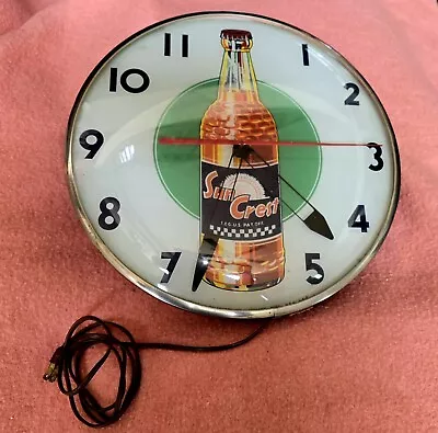 Vintage Sun Crest Soda Pop -  Working Clock/Light  • $450