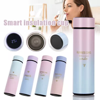 $18.99 • Buy Stainless Steel Water Bottle LED Double Wall Insulated Drink Cup Flask Thermos