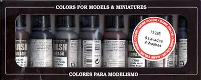 Vallejo 73998 GAME COLOR WASHES SET ( 8 X 17 Ml ) • £24