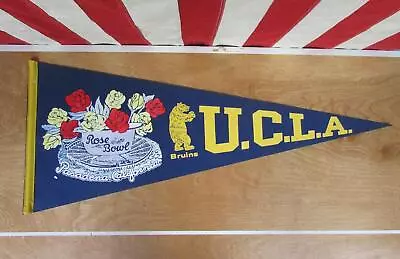 Vintage 1960s UCLA Bruins Football Wool Felt Pennant Rose Bowl California 29  • $55