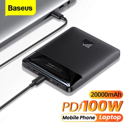 $95.99 • Buy Baseus 100W Power Bank 20000mAh Type C Fast Charging Powerbank External Battery