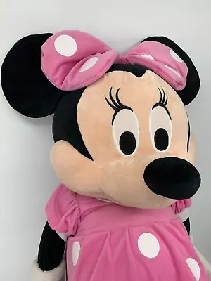 Mini Mouse Doll Stuffed Plush Disney Park Pink White Poke A Dots XL 48  Tall • $49.95