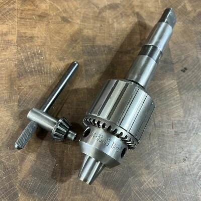 $74.99 • Buy Jacobs Model 34-33 Drill Chuck & Morse Taper 3~MT3 Shank & Key (Loc:1-E2)