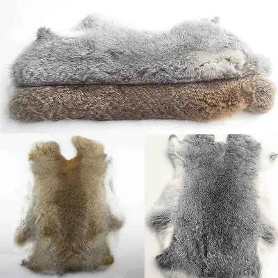 1/5/10pcs 100% Genuine Natural Rabbit Fur Skin Tanned Leather Hides Craft Pelt # • $8.38