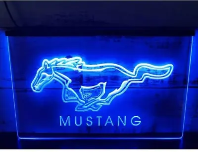 Ford Mustang 3D LED Neon Light 40x30 Sign Wall Art BarPubCafeShopClubGarage • $36.49