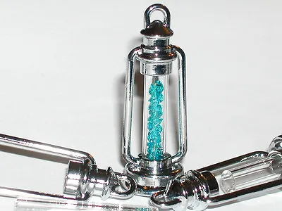 1 Fillable Glass Genie Lantern Lamp Pendant Tube Bottle Rice Vial Charm NEW*~ • $11.86