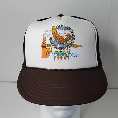 Petrified Forest Indian Mohawk Bald Eagle Mesh Back Trucker Cap Snapback Hat • $19.99