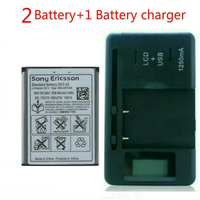 $6.99 • Buy Sony Ericsson BST-33 Battery+LCD Universe Charger G502 K800 K810 W595 W950 K850
