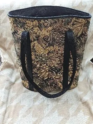 Vintage Tapestry Carpet Bucket Bag Extra Large Tote Bag St Michael Shopper • £17.99