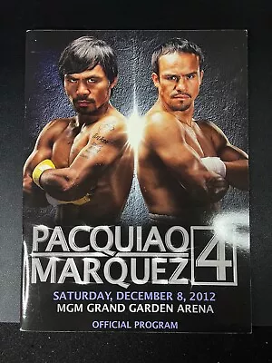 Manny Pacquiao Vs Juan Manuel Marquez 4 - Dec 8 2012 Official Fight Program • $1.04