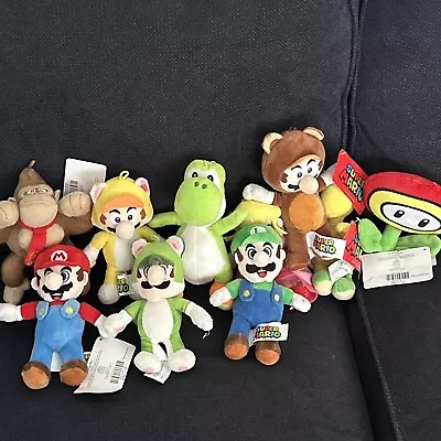 Super Nintendo Mini Plush Lot Mario Luigi Peach Yoshi Donkey Kong  • $34.99