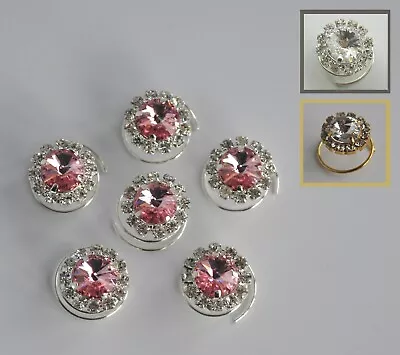 £3.95 • Buy Crystal Hair Spiral/twist/gem/clip. Round Clear Or Rose Pink Jewel. Wedding. UK