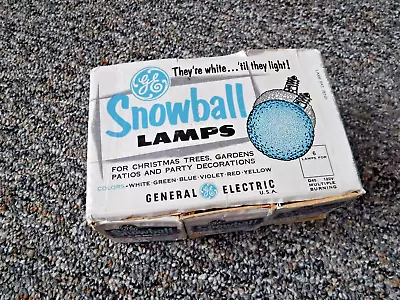 Lot Of 6 Vintage Christmas Snowball Replacement Bulbs Blue NEW • $49.99