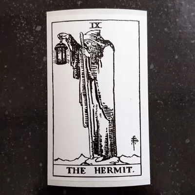 ♆ The Hermit Tarot 4 X 2.5  Waterproof Vinyl Sticker [💪 HQ Durability!] Decal • $5.16