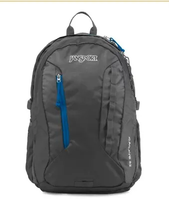 Jansport Agave 32 Gray/Blue Hiking Laptop Backpack  3L JD00T14F6XD New With Tag • $45