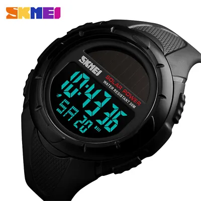 SKMEI Watch Men Solar Power Sport Watches Big Dial Fashion Digital Wristwatch • $10.96
